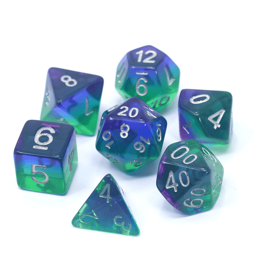 Dice 7-set Translucent Gradient (16mm) Sunset