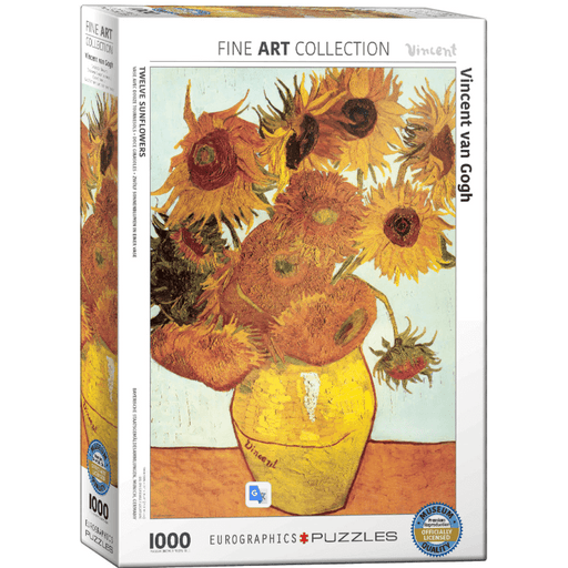 Puzzle (1000pc) Fine Art : Twelve Sunflowers