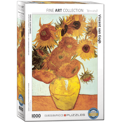 Puzzle (1000pc) Fine Art : Twelve Sunflowers Detail