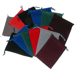 Dice Bag Velvet (5x7in) Red