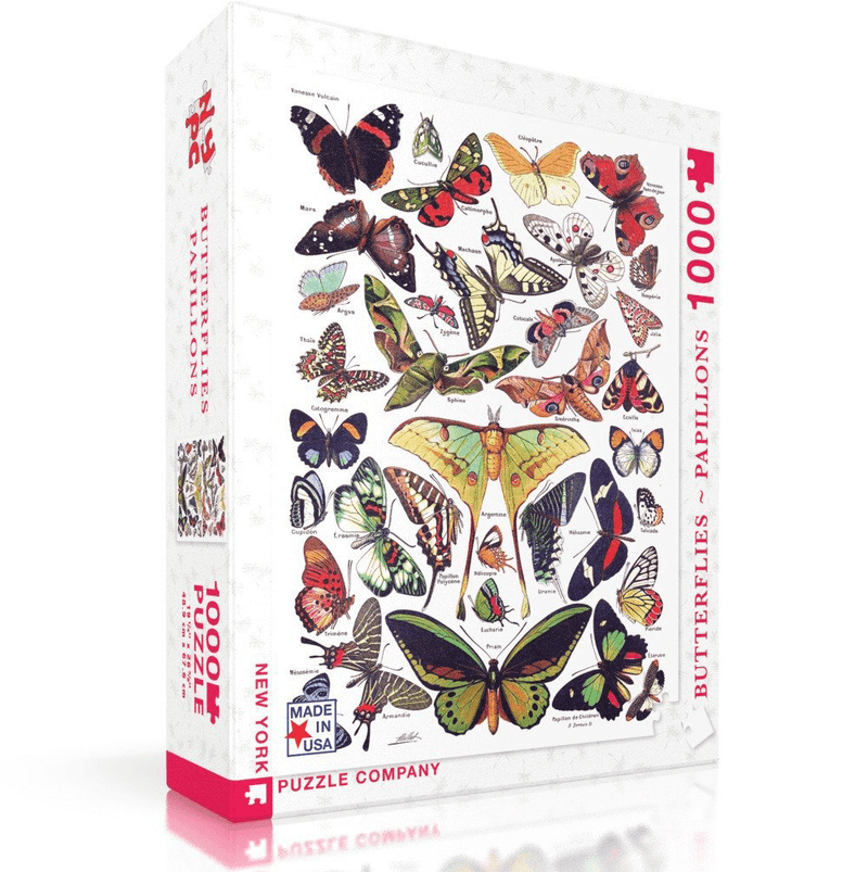 Puzzle (1000pc) Vintage : Butterflies