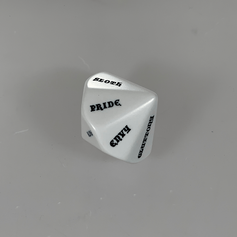 Polyhedral Dice d14 (35mm) Virtue / Sins
