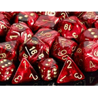 Dice Set 36d6 Vortex (12mm) 27834 Burgundy / Gold