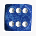 Dice Set 12d6 Speckled (16mm) 25706 Water