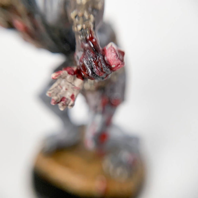 Pro Painted Miniature by Lauren Bilanko | Werewolf Manĝulo