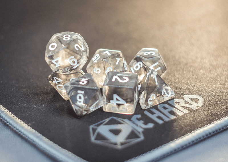 Dice 7-set Wisp (16mm) Black