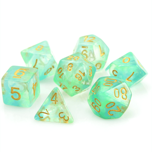 Dice 7-set Wisp (16mm) Emerald