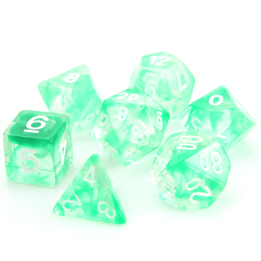 Dice 7-set Wisp (16mm) Green