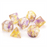 Dice 7-set Wisp (16mm) Purple Yellow / White