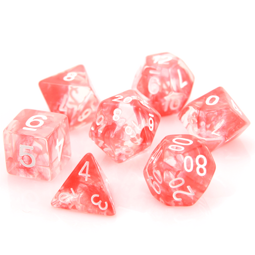 Dice 7-set Wisp (16mm) Red