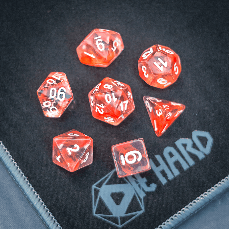 Dice 7-set Wisp (16mm) Red