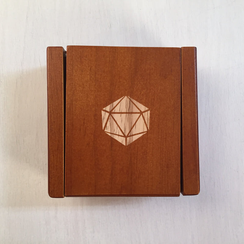 Twenty Sided™ Wood Box Dice Roller (3x3x1.5in) d20