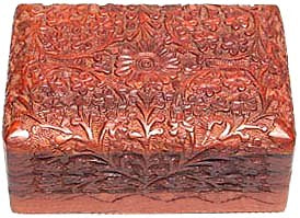 Wood Box (4x6in) Flowers & Vines