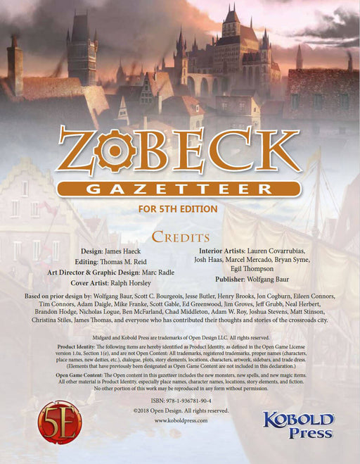 D&D (5e) Zobeck Gazetteer