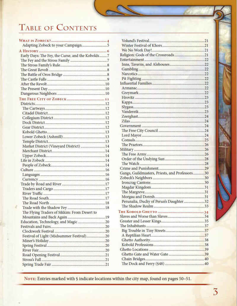 D&D (5e) Zobeck Gazetteer