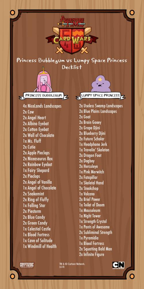 Adventure Time Card Wars Bubblegum vs. Lumpy Space