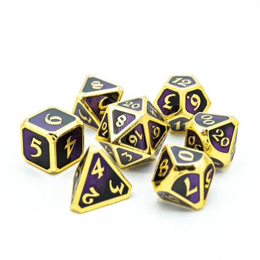 Dice 7-set Metal Mythica (16mm) Dark Arts Hubris