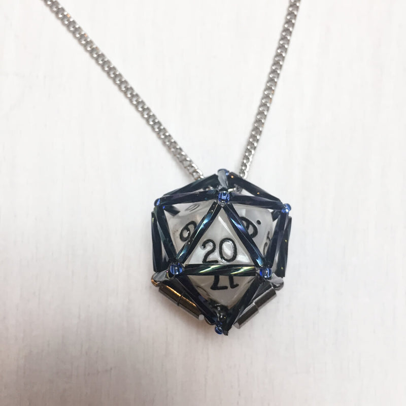 Necklace d20 : Midnight Blue