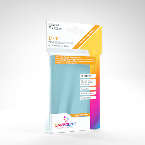 Sleeves Gamegenic Tarot (Orange 73x122mm 50ct) Clear