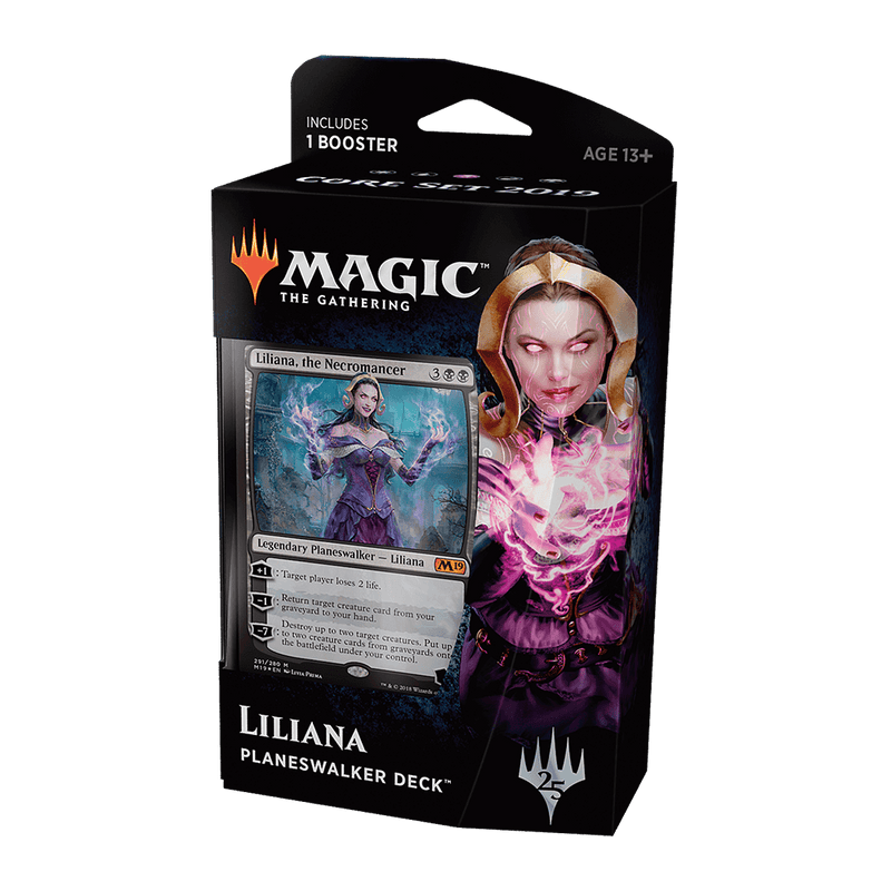 MTG Planeswalker Deck : Core Set 2019 (M19) Liliana Twenty Sided MTG Planeswalker Deck : Core Set 2019 (M19) Liliana Twenty Sided